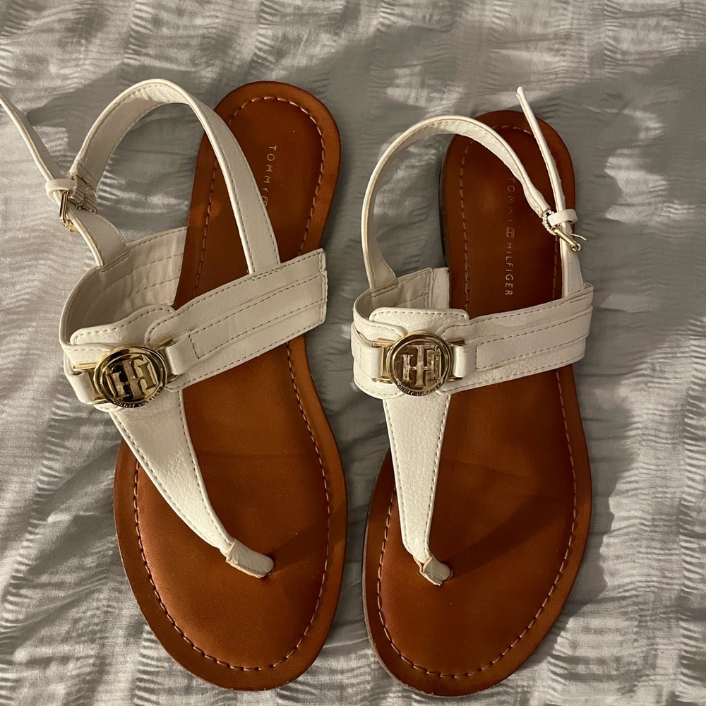 Tommy Hilfiger White Sandals Like New